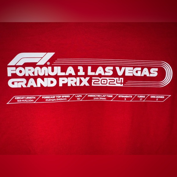 🏎️ NWOT! Formula 1 Grand Prix Las Vegas Tshirt - Picture 5 of 7
